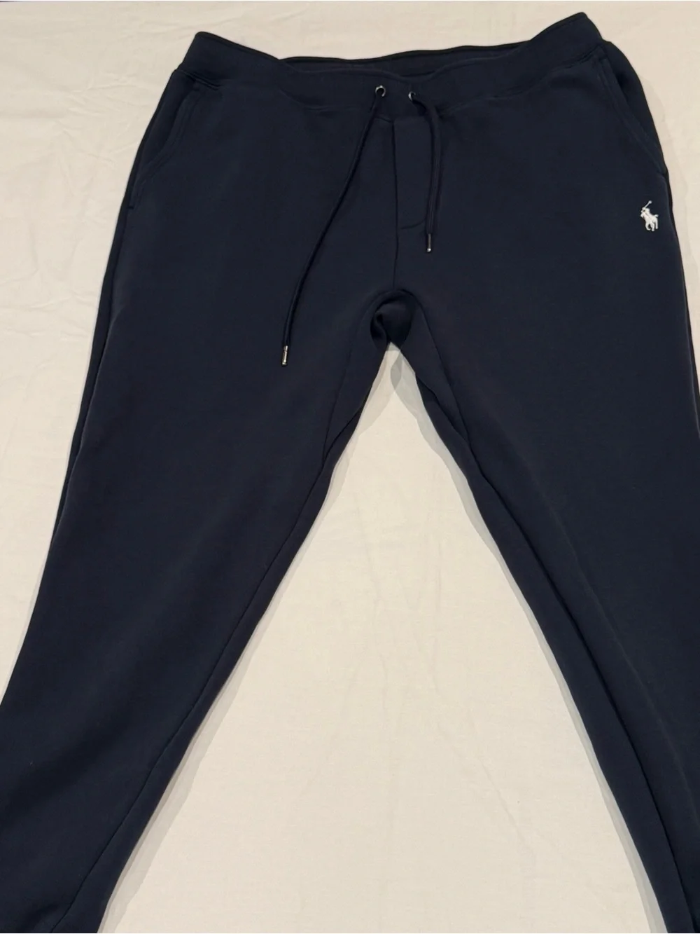 Polo Ralph Lauren Mens L Navy Blue Fleece Jogger Sweatpants Pony Logo Pants
